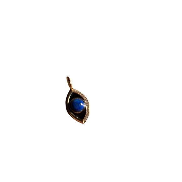 Melanie Auld gold vermeil and lapis evil eye Pendant - Picture 3 of 5